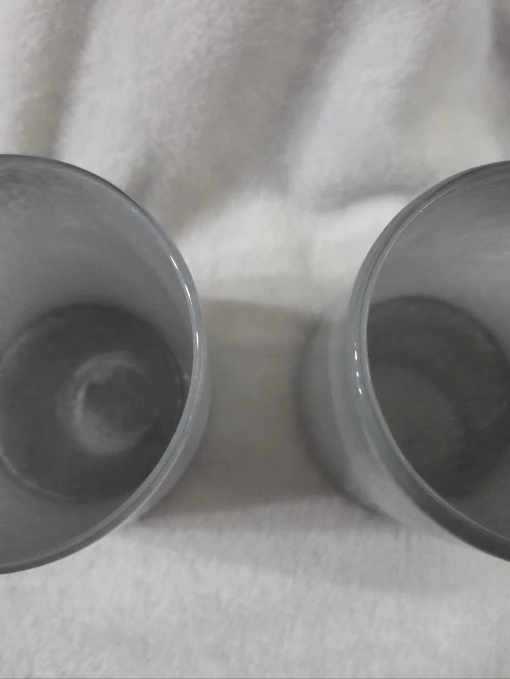 IKEA Gray Glass Candle Holders – Set of 2